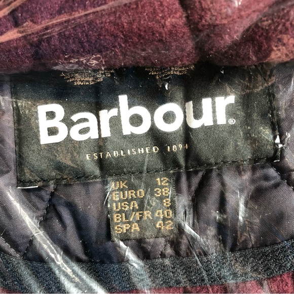 NWT Barbour Betty Quilted Vest Gilet Liner Fleece Navy Sizes 8 - Picture 12 of 13